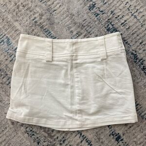 Elegant Cream Mini Skirt